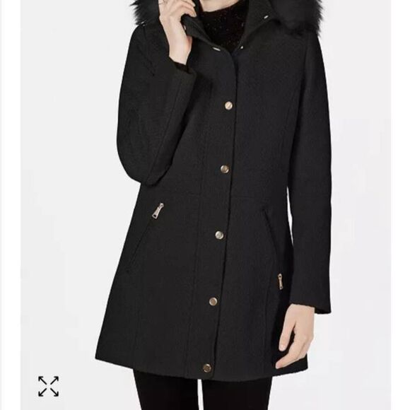 I.N.C. INTERNATIONAL CONCEPTS BLACK COAT SZ.S EUC *HOOD NOT INCLUDED* - Picture 1 of 9